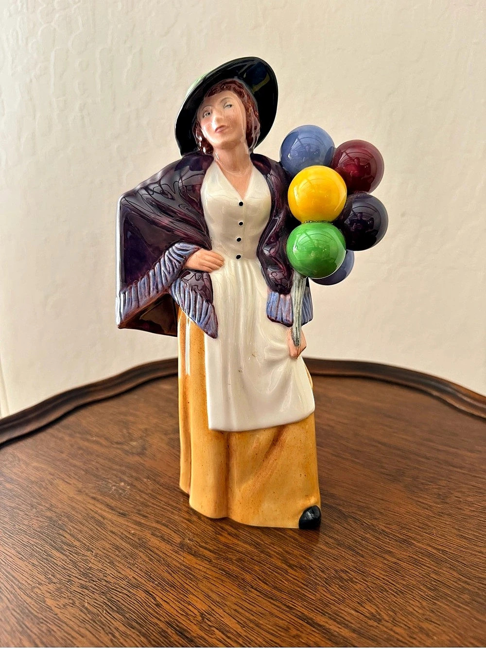 Royal Doulton Balloon Lady Ceramic Figurine Multicolor